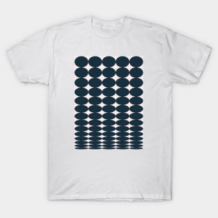 Retro Round Pattern - Dark Blue T-Shirt